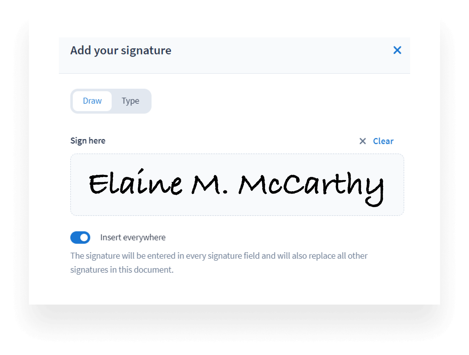 Voldoet aan de E-Sign Act en UETA