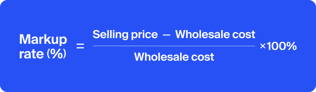How to calculate markup?