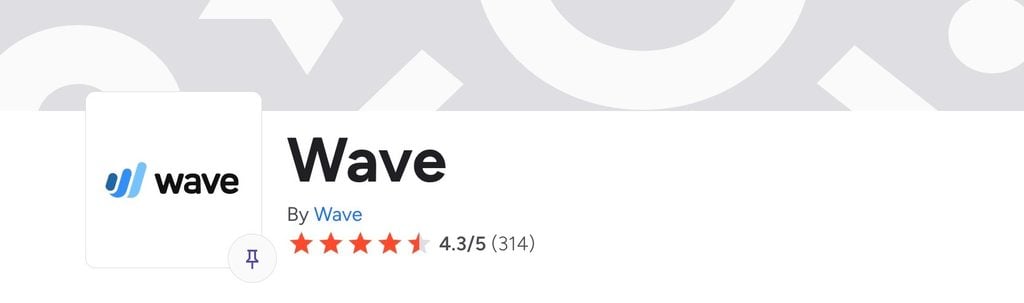 A screenshot of Wave’s average G2 review score.
