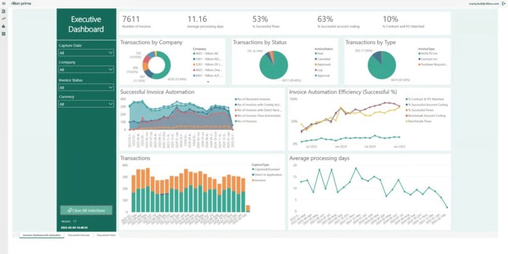 Rillion accounts payable (AP) and invoice automation software.