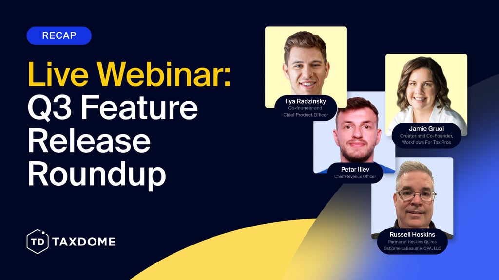 Webinar and Q&A: Q3 release roundup – latest features and enhancements for tax preparers, bookkeepers, and accounting professionals