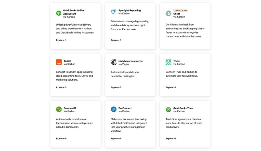 A screenshot of the Tasks view in Karbon.