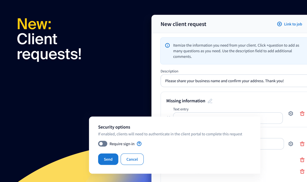 Client requests: new way to collect information from clients quickly and easily 