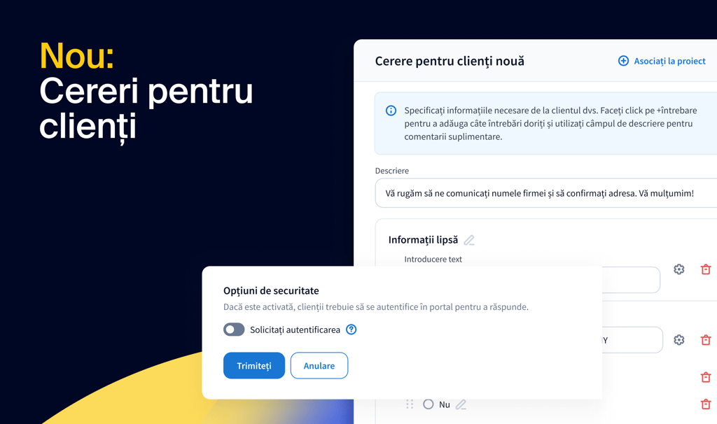 Cereri pentru clienți: o nouă soluție pentru colectarea rapidă și simplă a informațiilor de la clienți