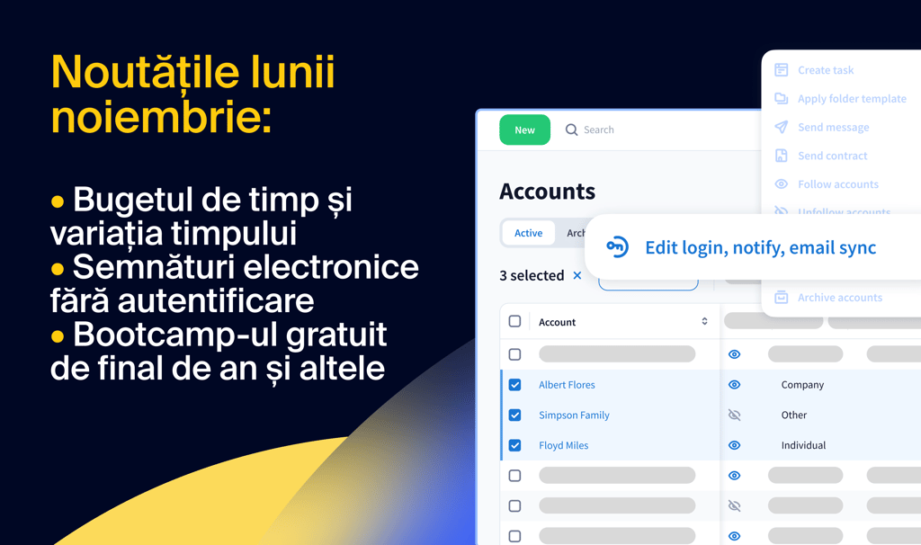 Noutățile lunii noiembrie