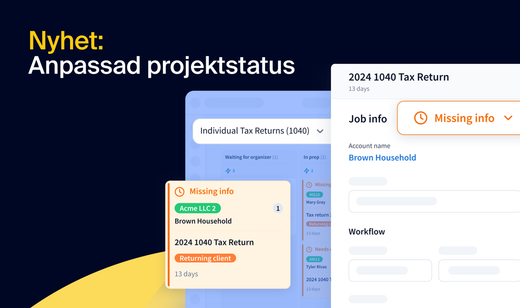 Ta kontroll över ditt arbetsflöde: undantag blir till sömlösa processer med anpassade projektstatusar