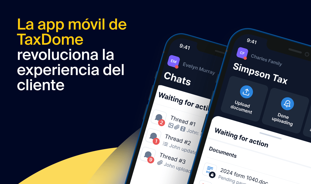 Revolucionando la experiencia del cliente: por qué la aplicación móvil para clientes de TaxDome está entre las 100 mejores en las tiendas de aplicaciones y tiene una calificación de 4,9/5 en más de 4000 reseñas