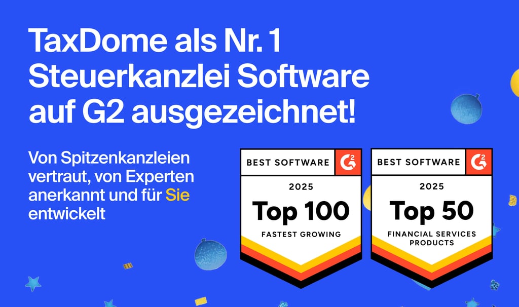 TaxDome als Nr. 1 Steuerberater Software auf G2 ausgezeichnet!