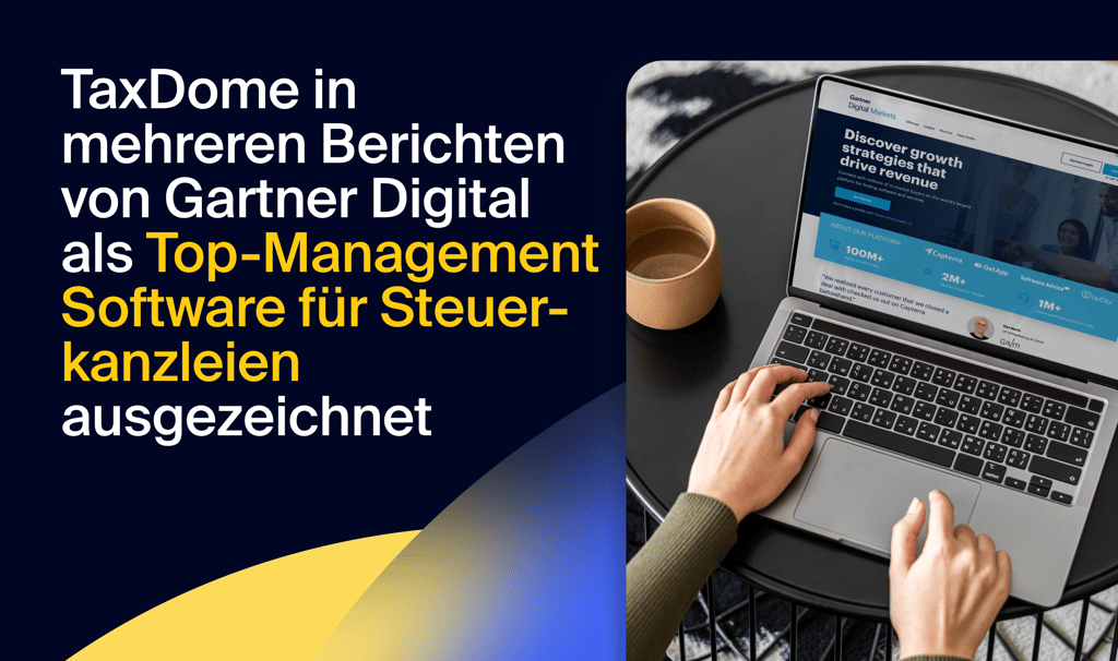 TaxDome in mehreren Berichten von Gartner Digital als Top-Management Software für Steuerkanzleien ausgezeichnet