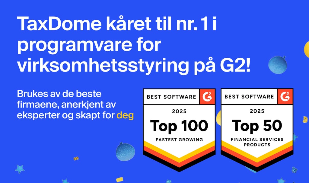 TaxDome kåret til nummer 1 innen programvare for skattehåndtering på G2
