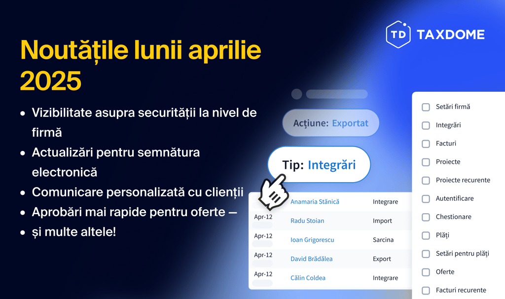 Noutățile lunii aprilie 2025