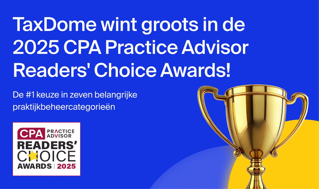 TaxDome wint zeven categorieën in de 2025 CPA Practice Advisor Readers’ Choice Awards