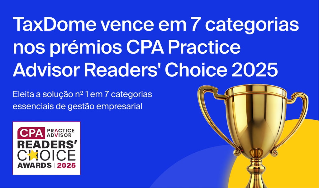 TaxDome vence em 7 categorias nos prémios CPA Practice Advisor Readers’ Choice 2025