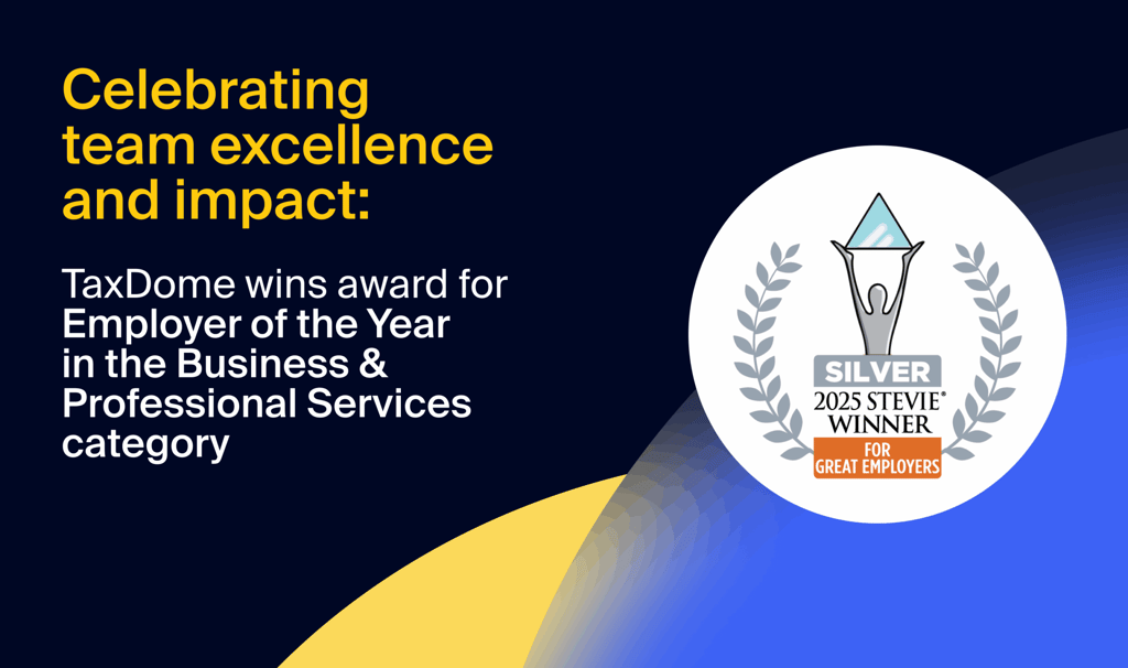 Celebrating team excellence and impact: TaxDome wins award for Employer of the Year (Business & Professional Services)