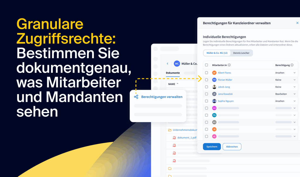 Granulare Zugriffsrechte: die neueste Sicherheitsebene unseres Enterprise-Frameworks — Bestimmen Sie Zugriffsrechte dokumentgenau