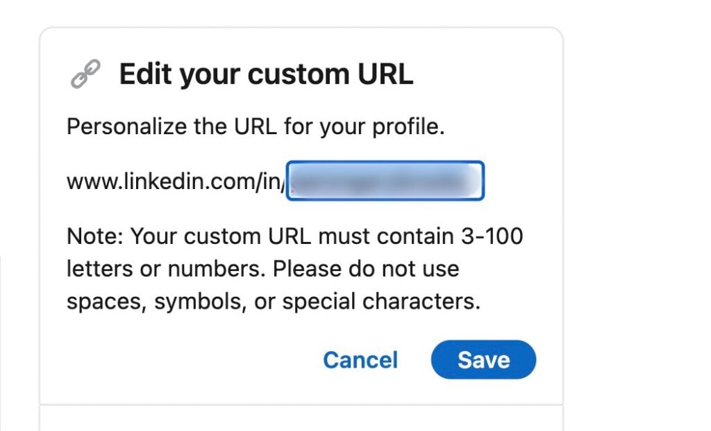 editing the URL of your accountant LinkedIn profile.