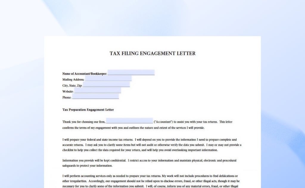 How to create a tax return letter for clients: examples and template