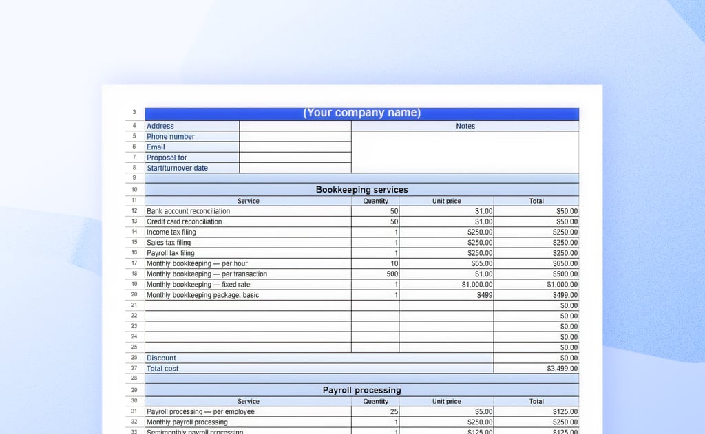 5 essential accounting spreadsheet templates — and how to use them effectively