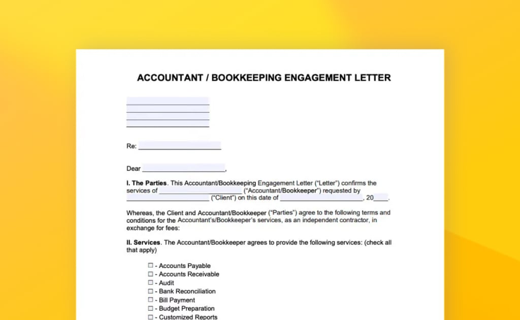 Free bookkeeping engagement letter template: samples & best practices