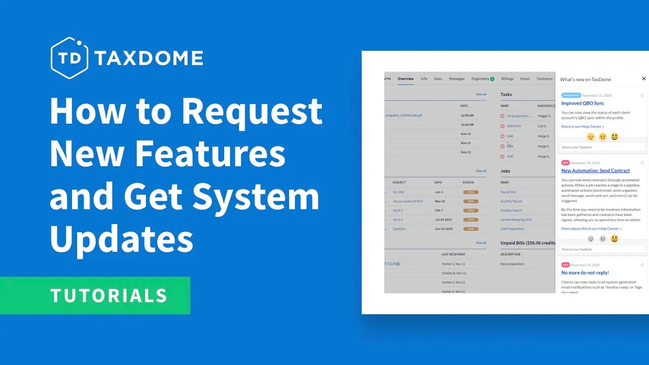 How to Request a New Feature I Need? - TaxDome