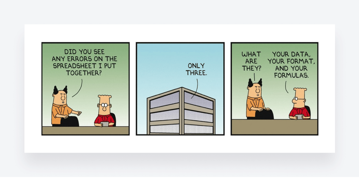 problems with excel often caused by lack of knowledge