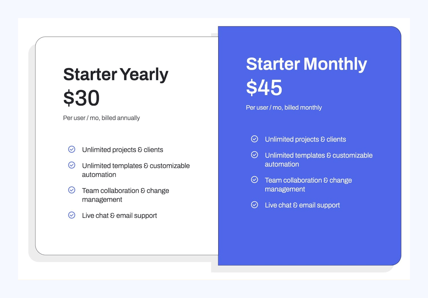 A screenshot showing Jetpack Workflow’s plans and pricing