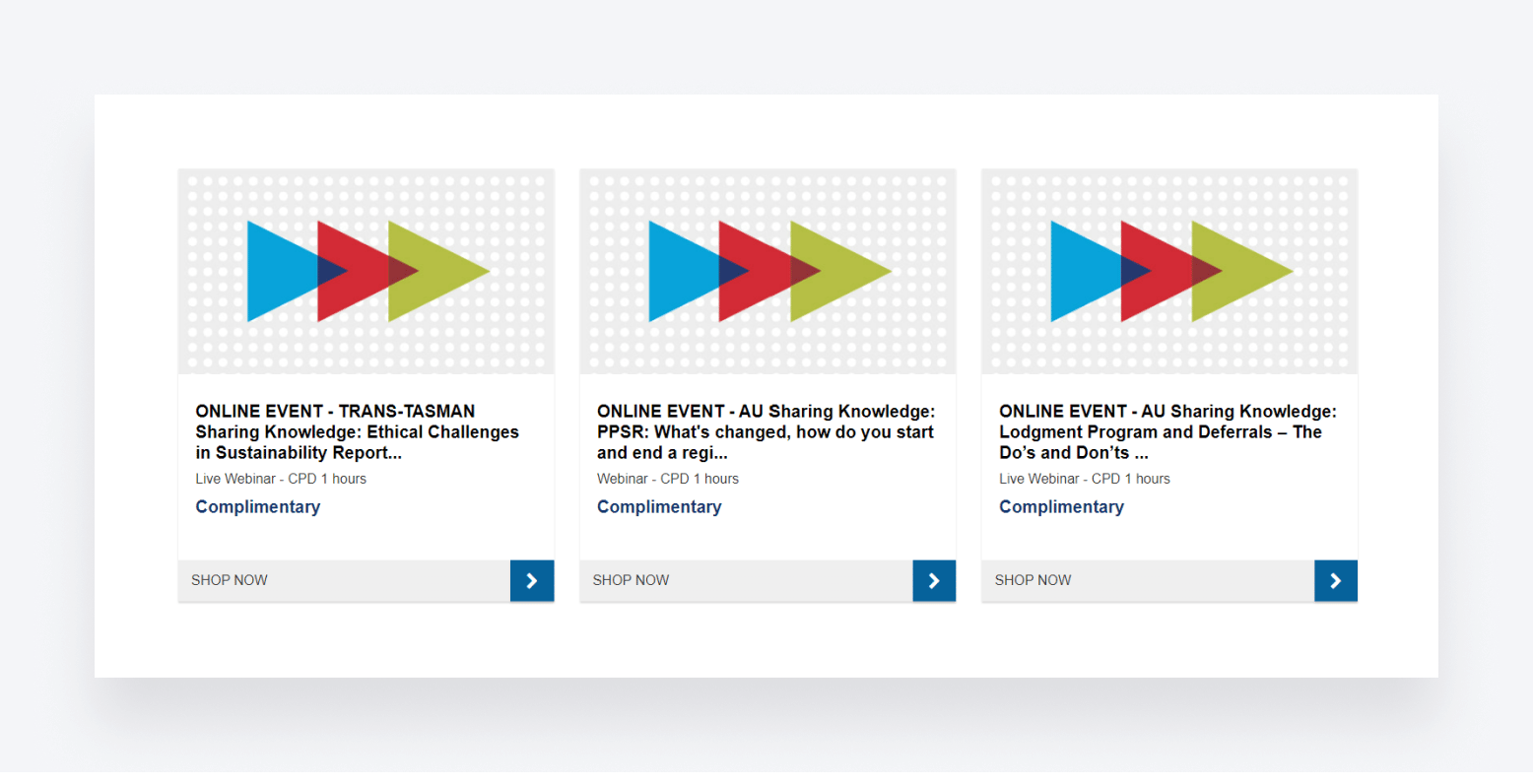 Some of the free CPD courses provided by CA ANZ.