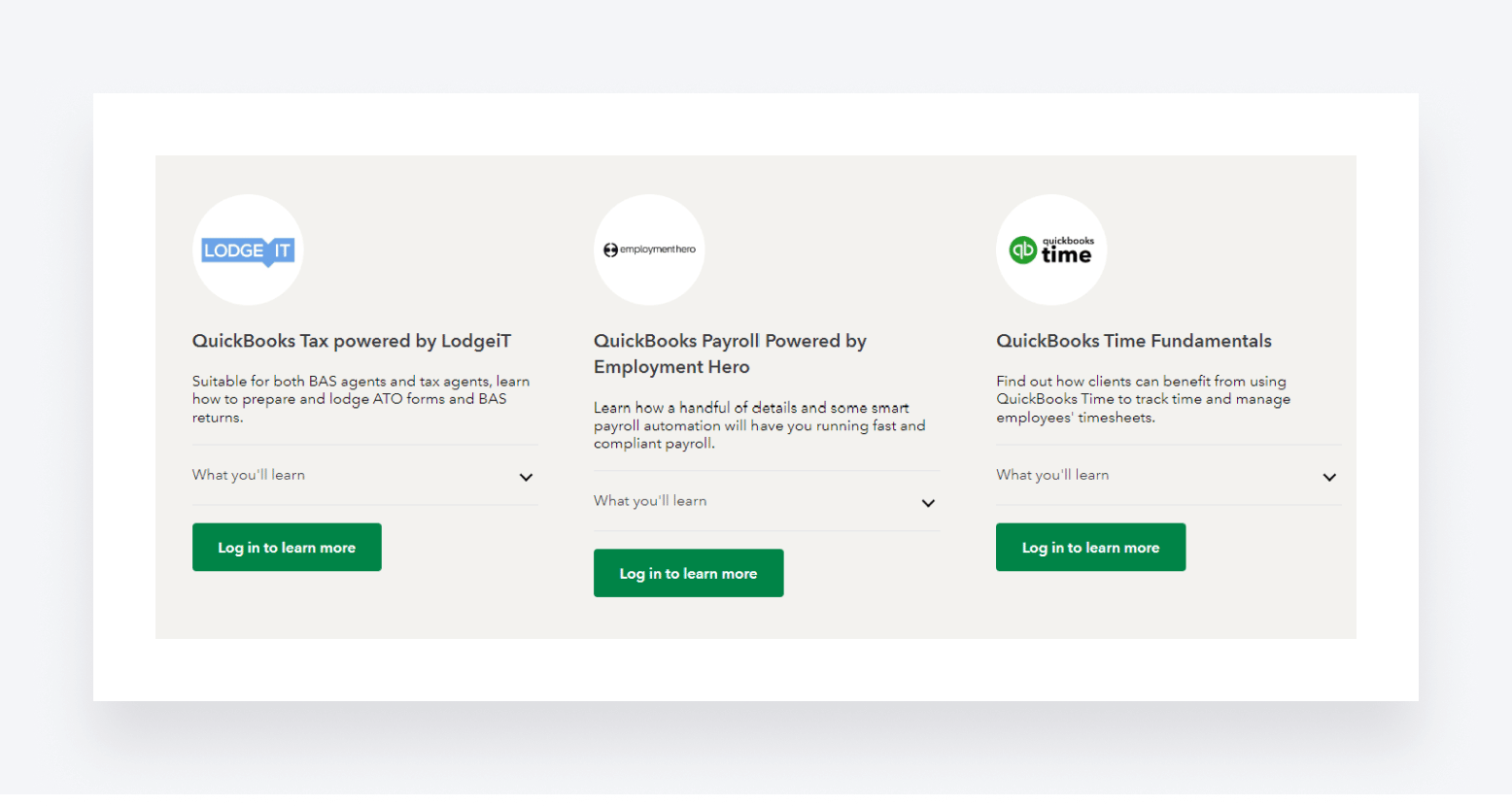 Courses offered by QuickBooks designed to help accountants master different aspects of its software.