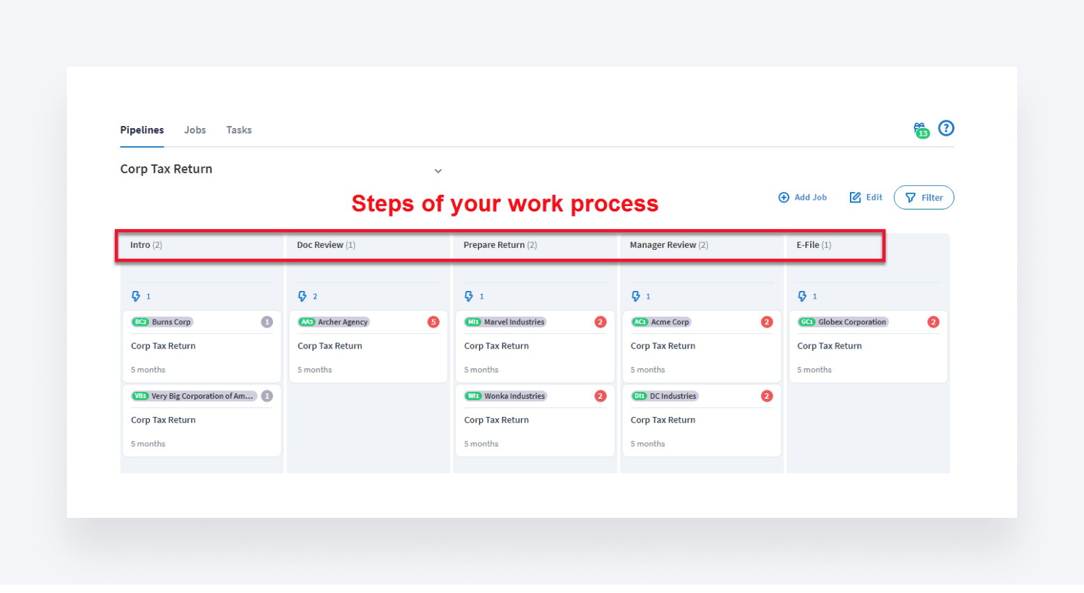 Workflow in TaxDome