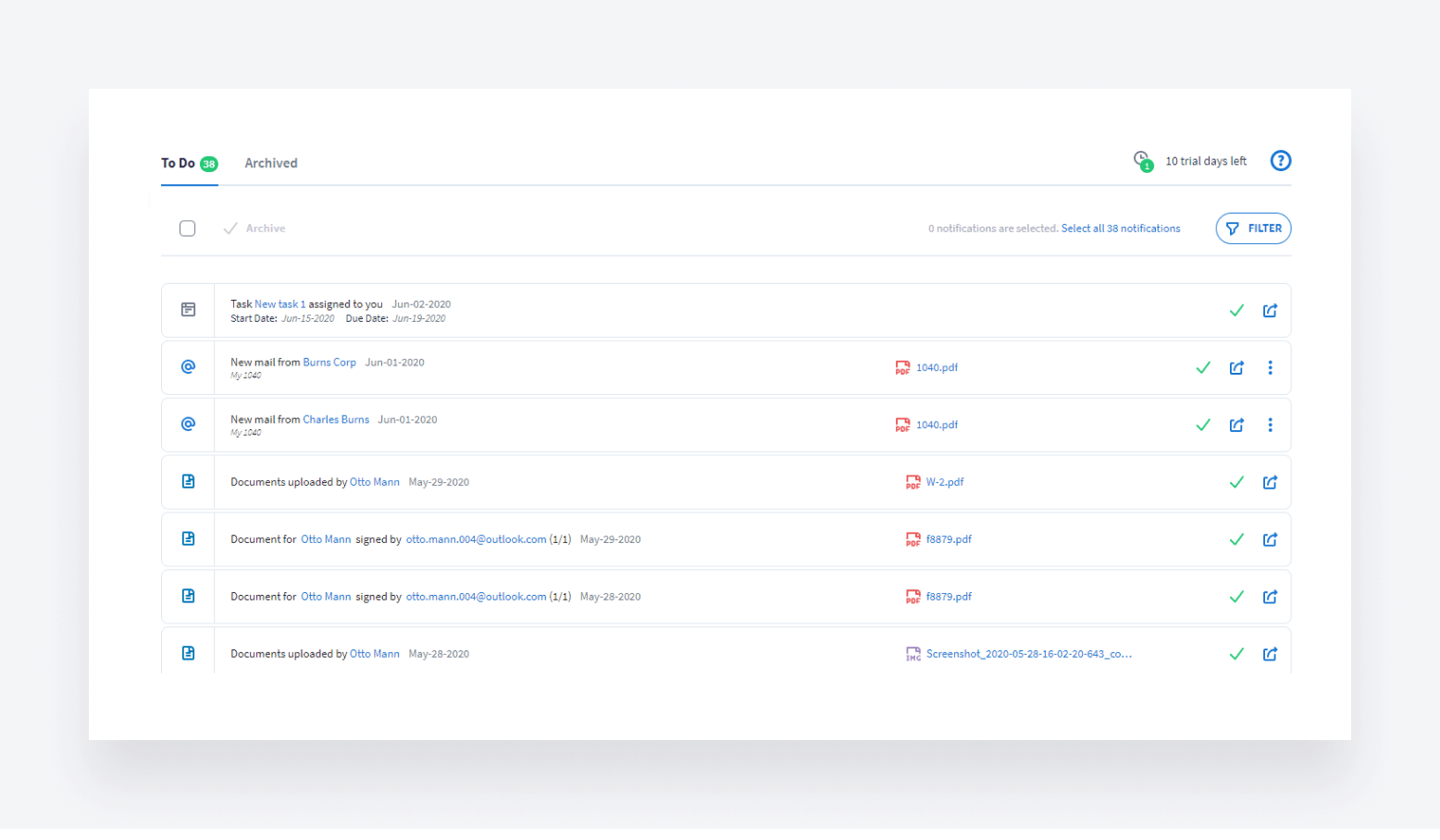 TaxDome helps you keep track of your tasks and projects without problems with excel