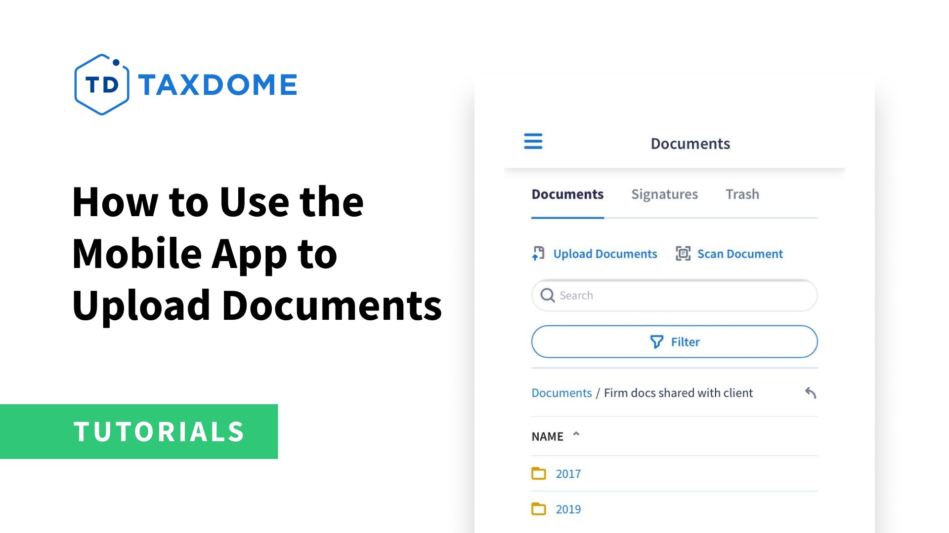 Client Portal - Uploading Documents on Mobile - TaxDome