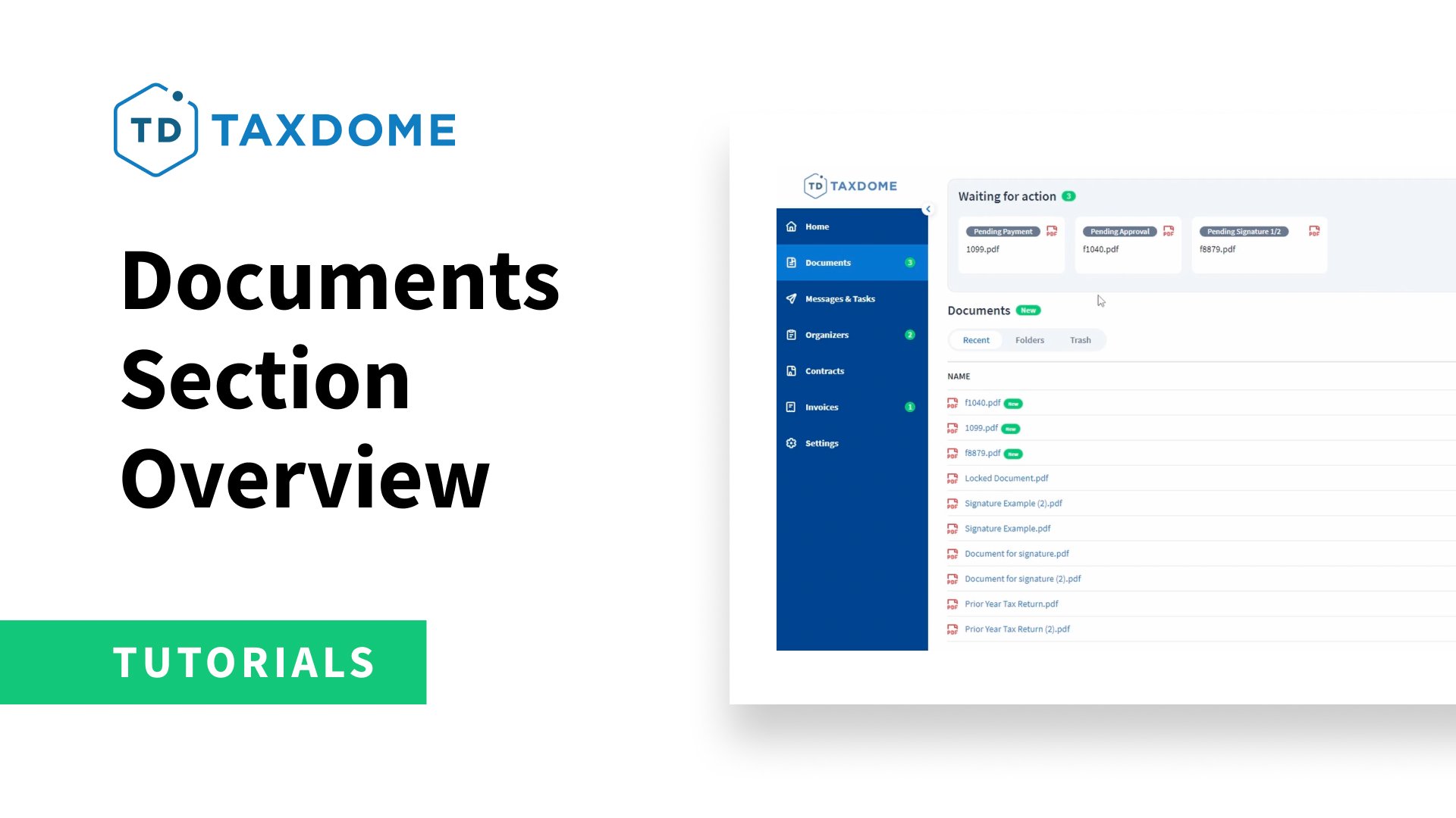 Client Portal: Documents Section Overview - TaxDome