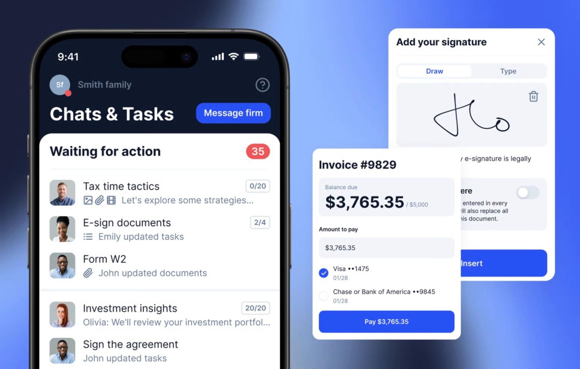 TaxDome’s portal and mobile app make interactions with bookkeeping clients effortless