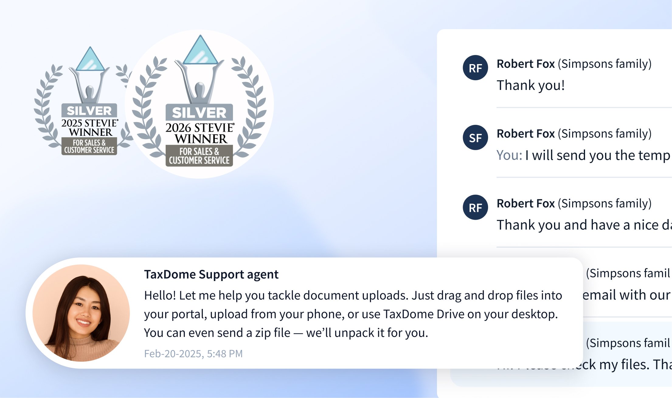 TaxDome Client Care chat