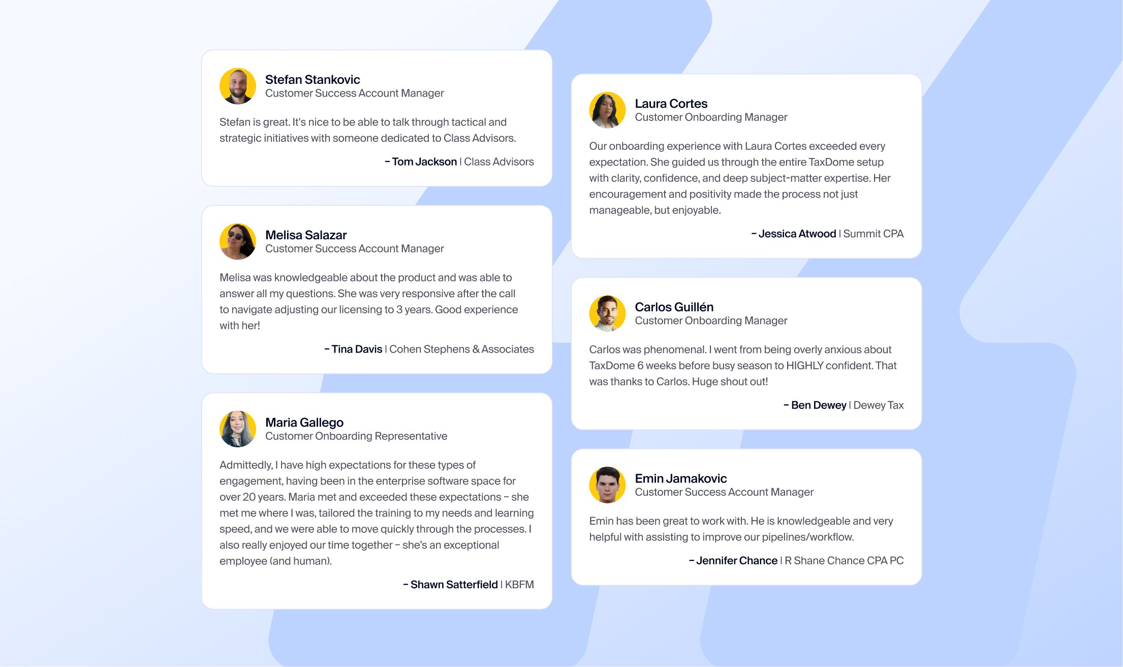 Onboarding and CSAM reviews