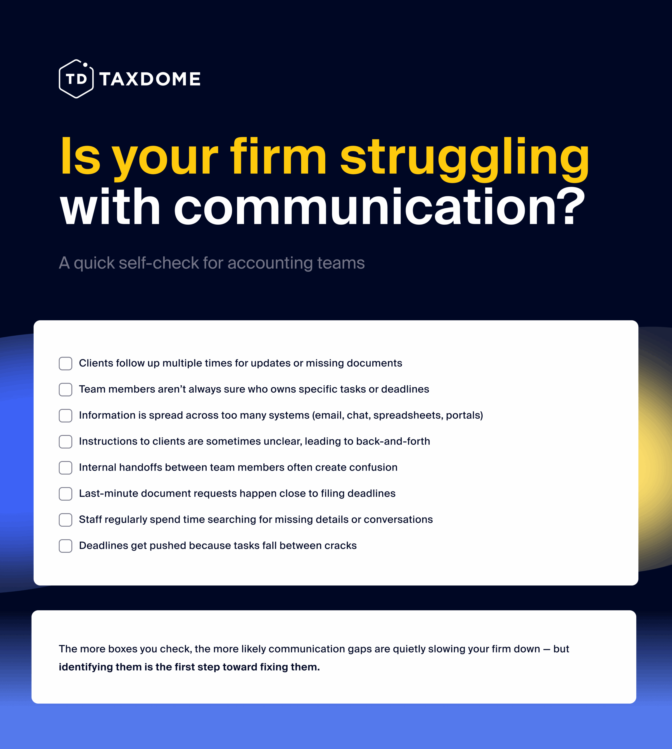 Accounting firm communication self-checklist