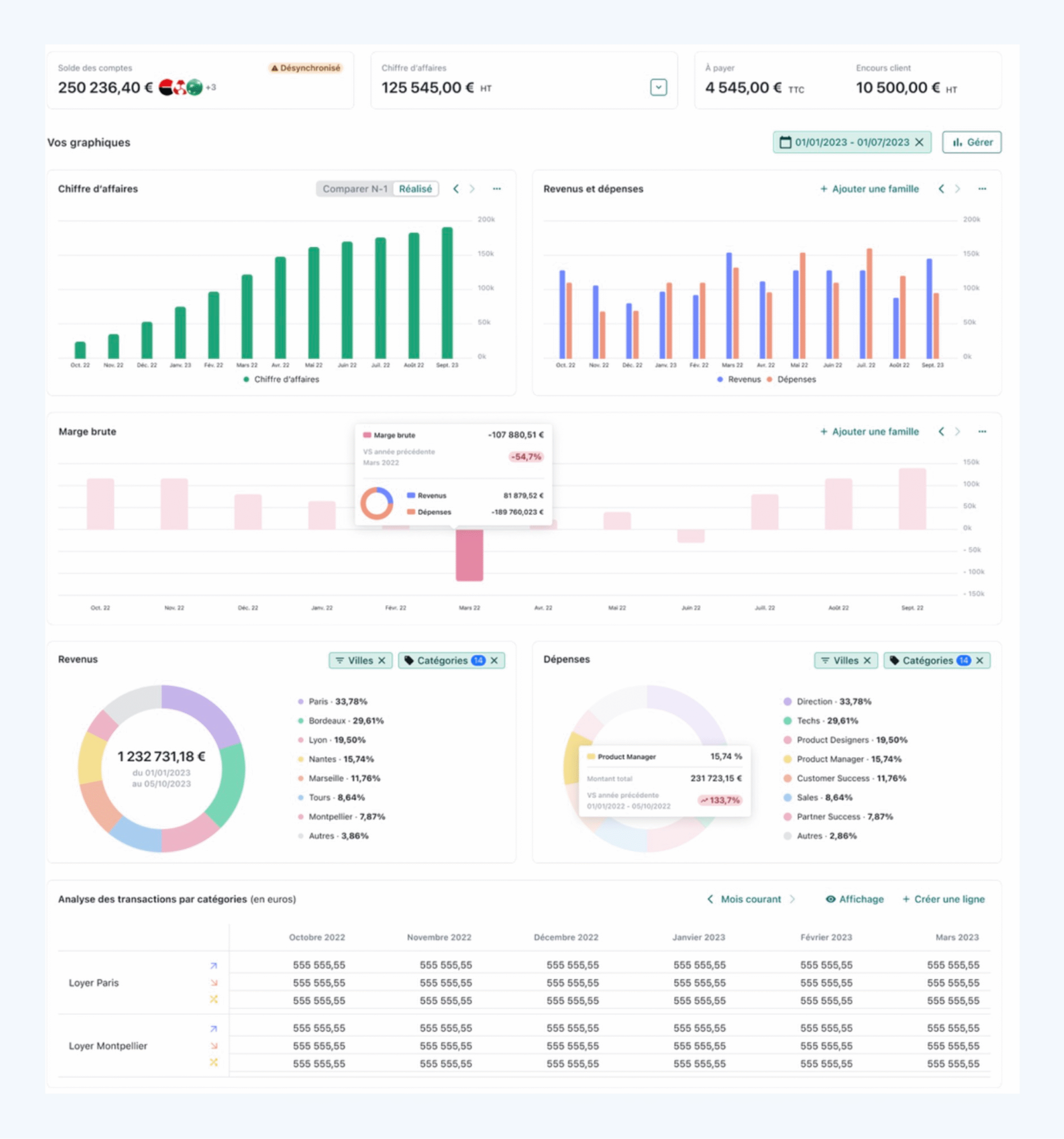 a screenshot of accounting reports in Pennylane