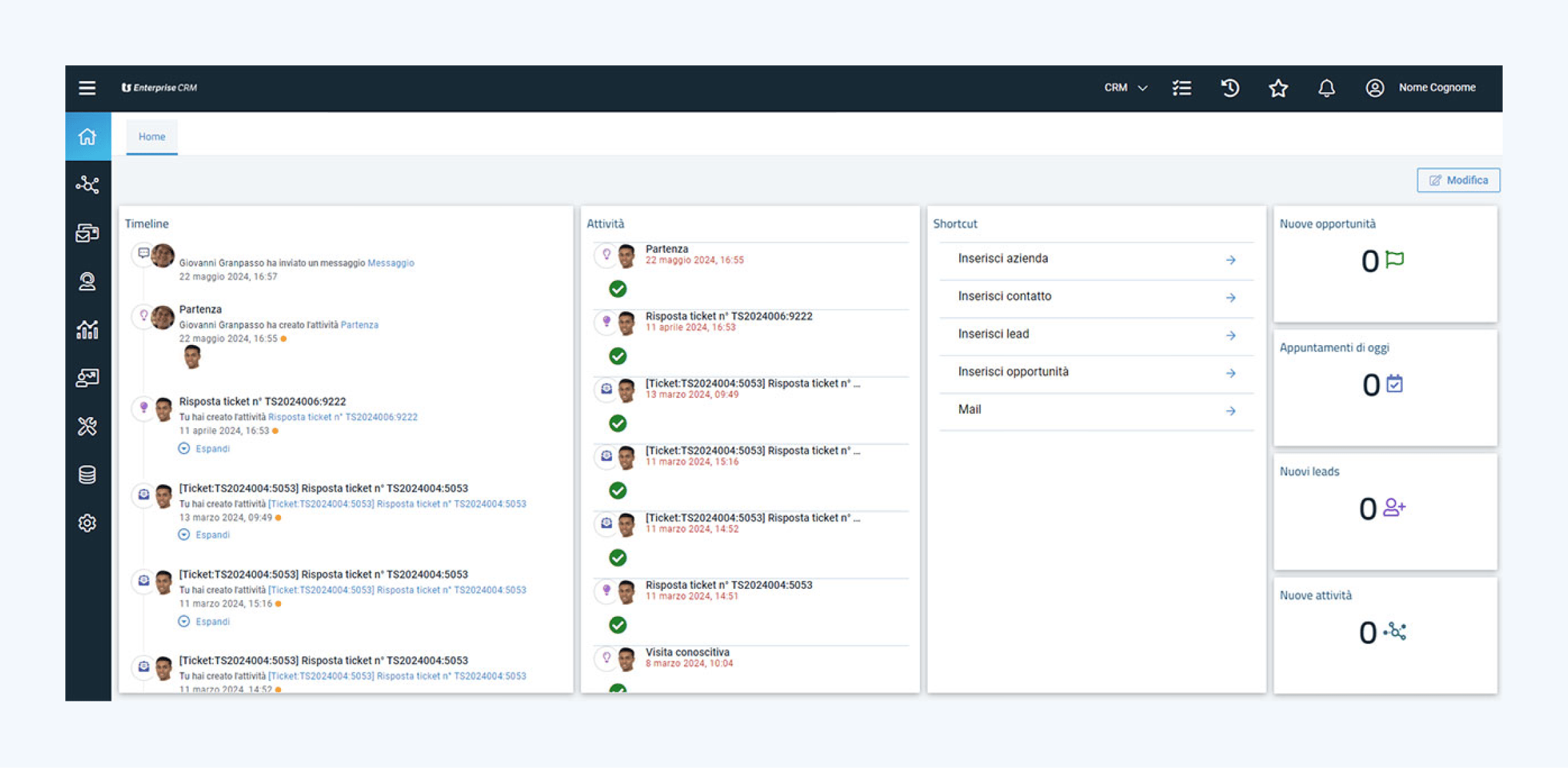 Team system ERP - interfaccia