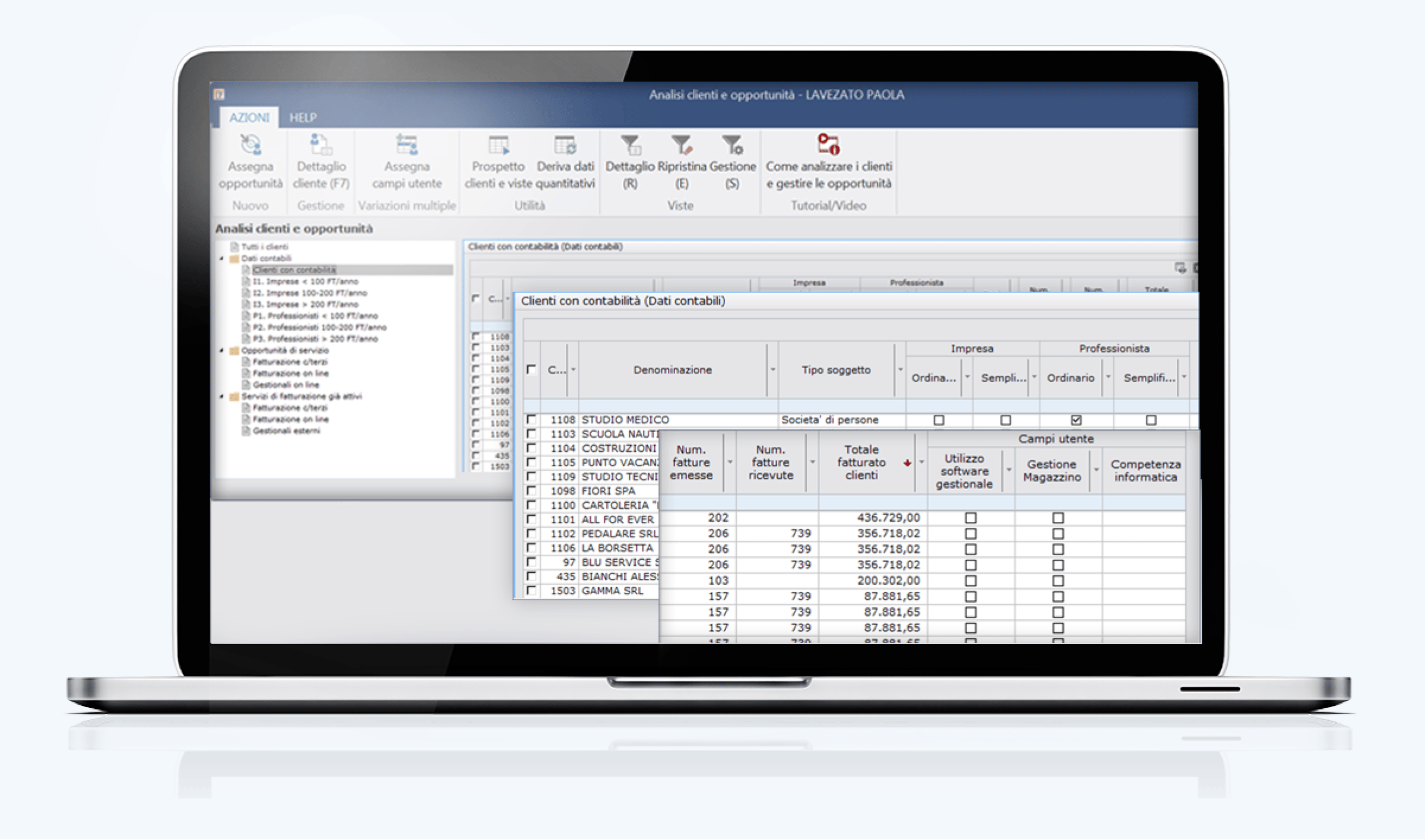Screenshot di Profis - software per la contabilità per studi professionali