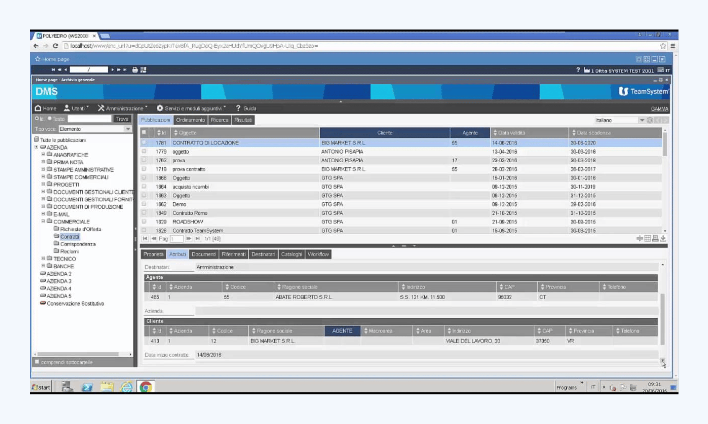 Interfaccia TeamSystem DMS per archivio documentale e conservazione digitale a norma