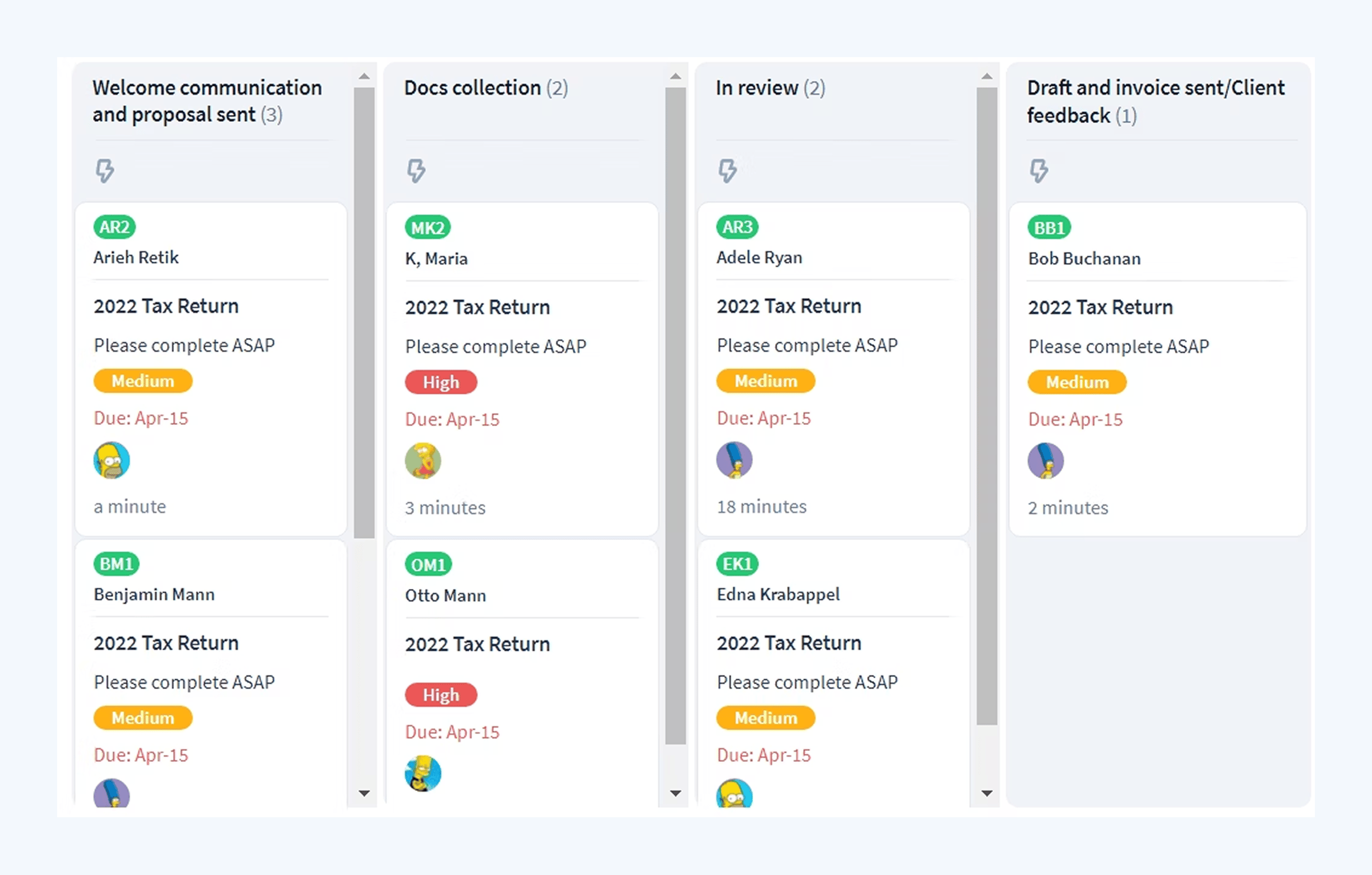 Image highlighting TaxDome’s workflow management feature
