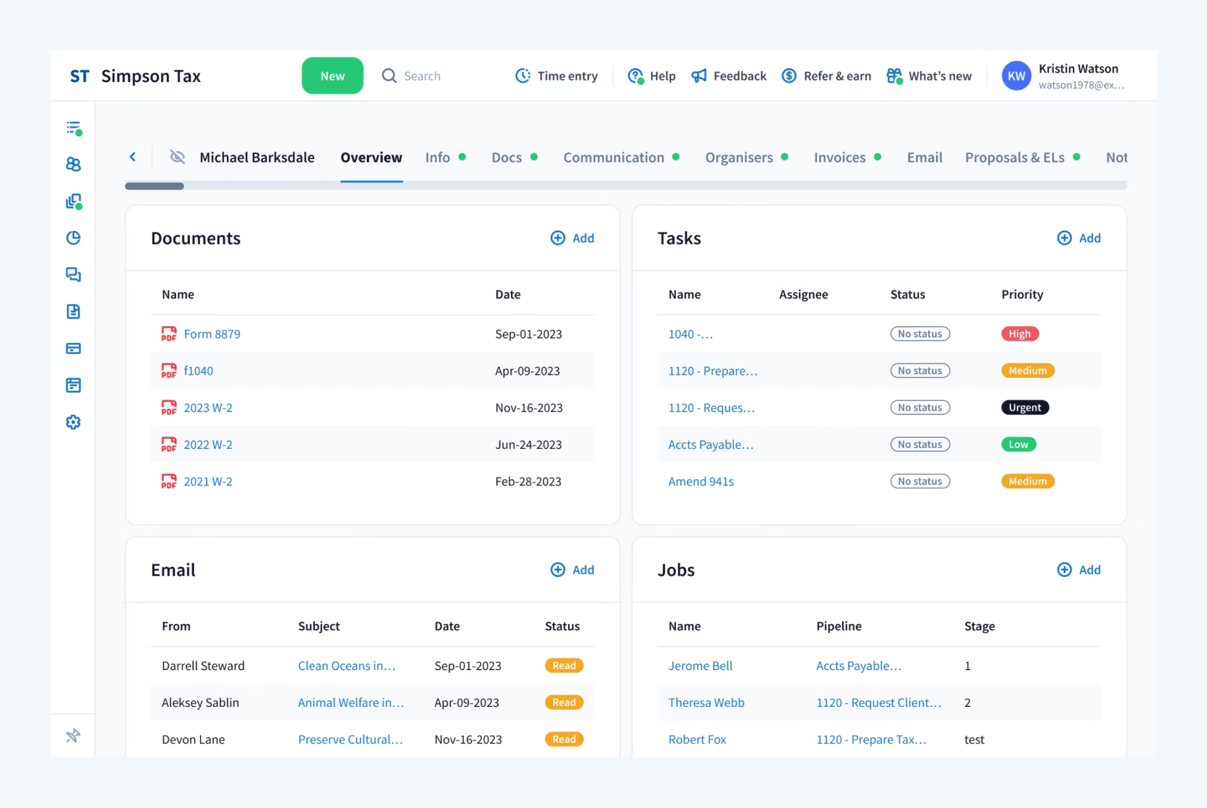 Image showcasing Taxdome CRM