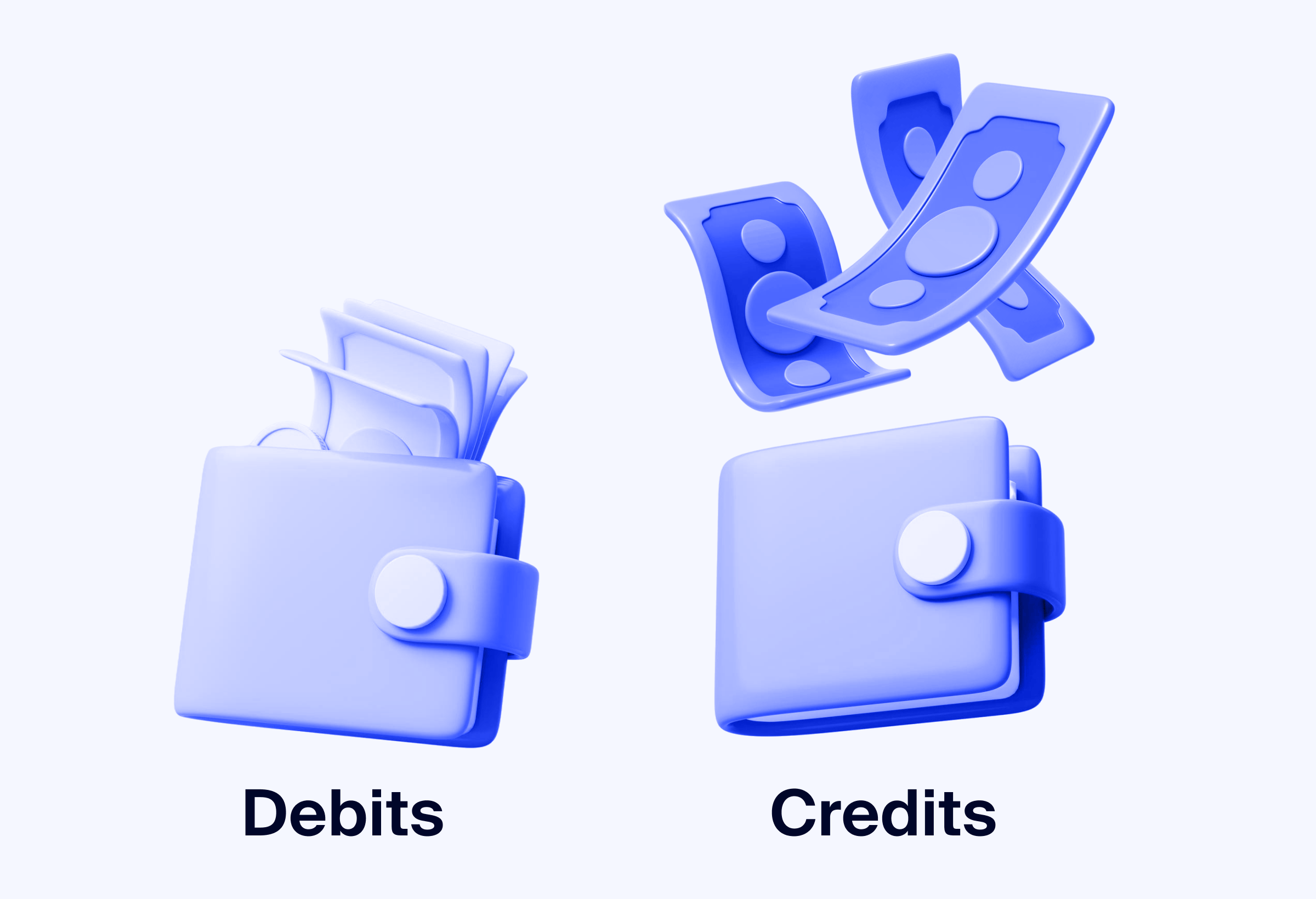 Image comparing debit and credit transactions