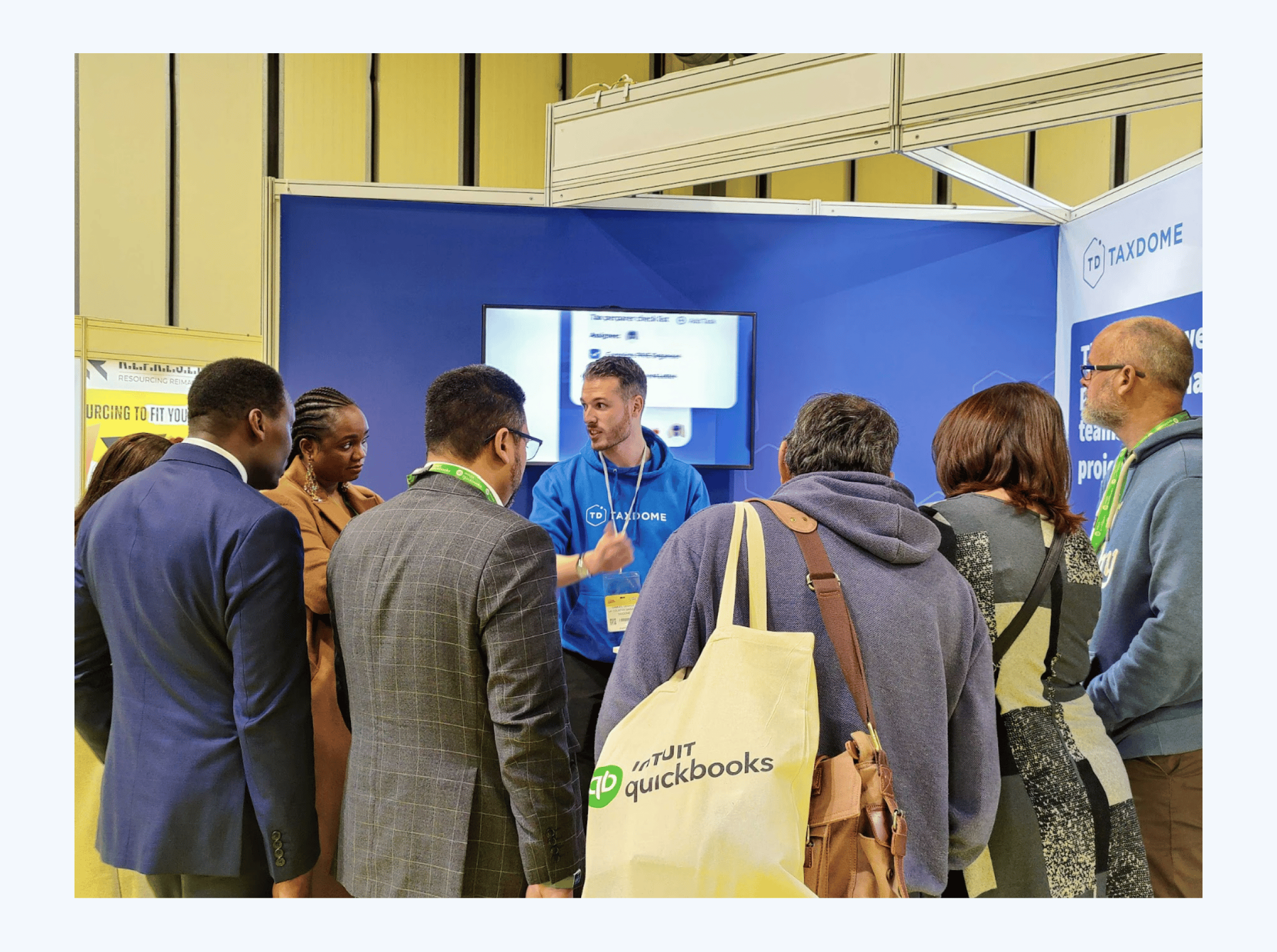 The TaxDome team at the Festival of Accounting and Bookkeeping in 2024.
