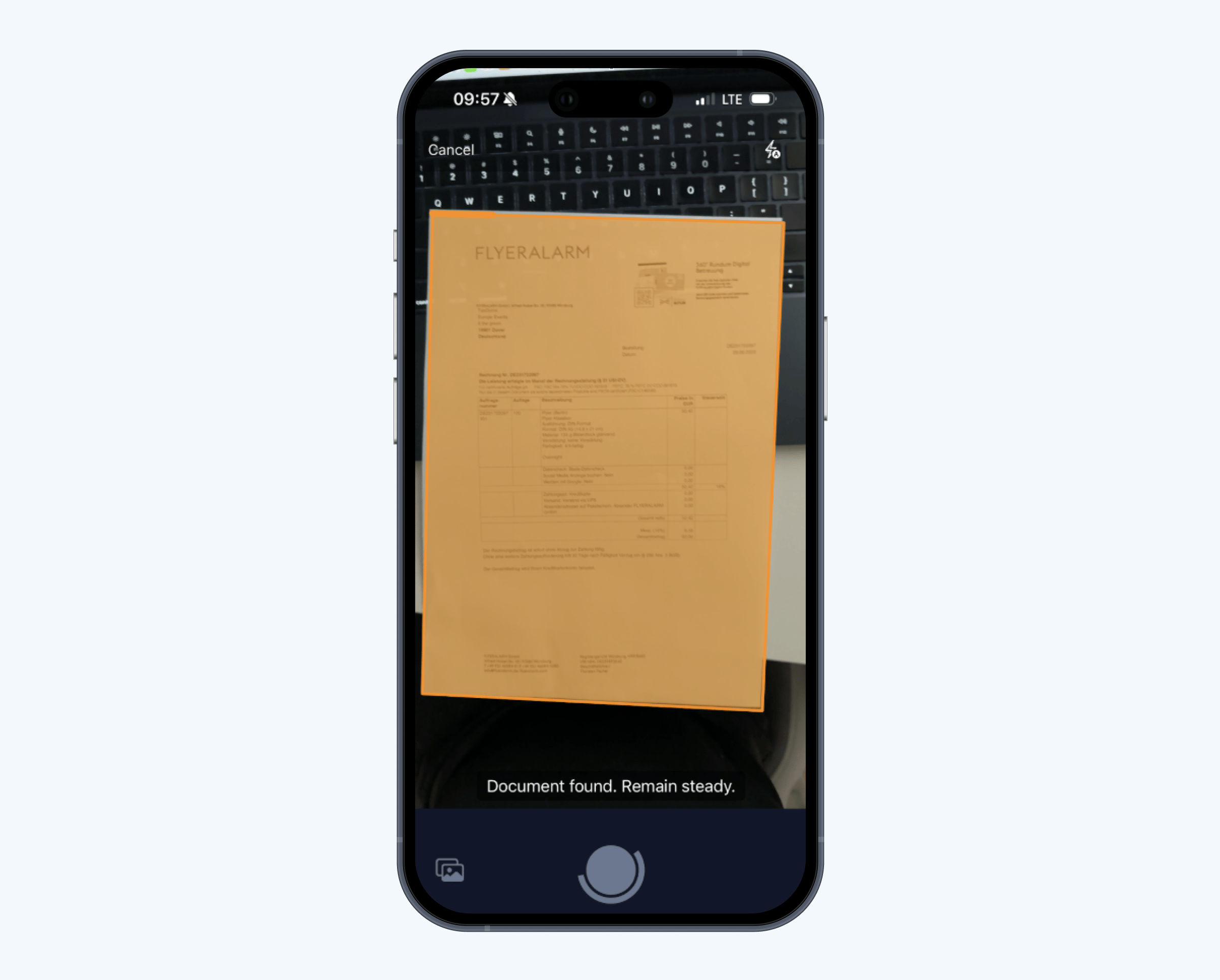 Screenshot TaxDome: Digitale Belegerfassung