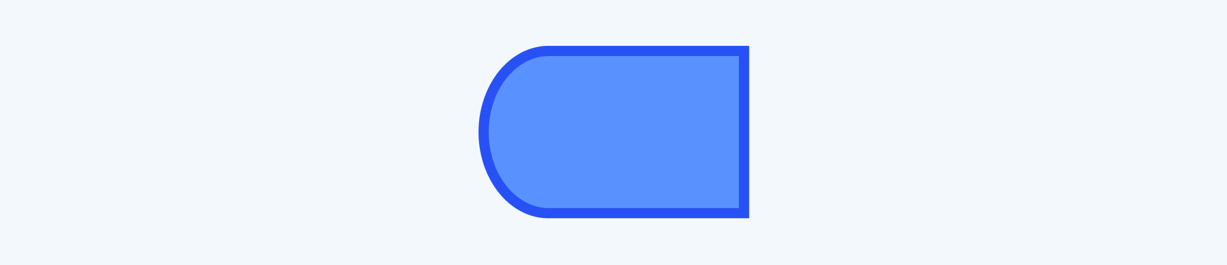 A delay symbol used in flowcharts