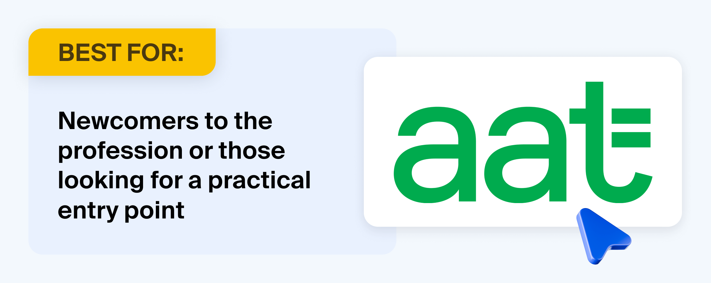 Image showing who the AAT qualification is best for 