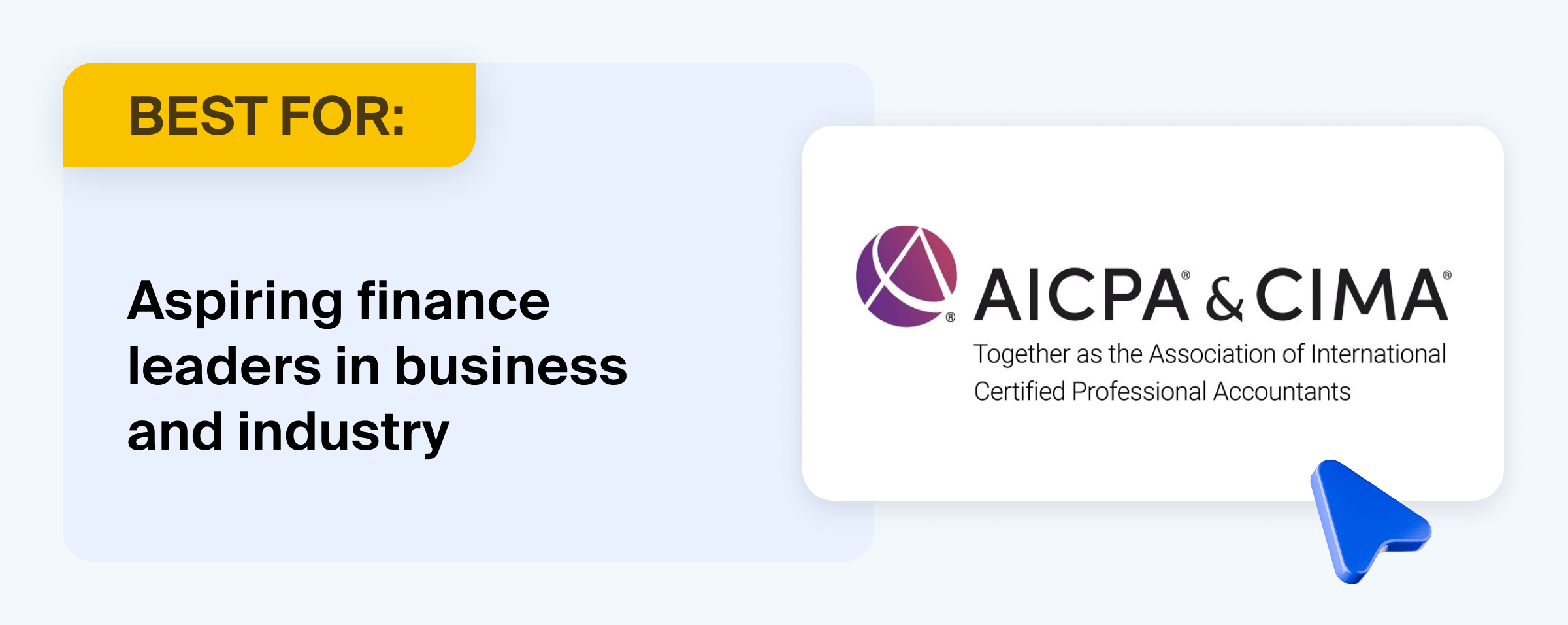 Image showing who the CIMA qualification is best for 