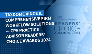 TaxDome vince il Comprehensive Firm Workflow Solutions – CPA Practice Advisor Readers’ Choice Awards 2024