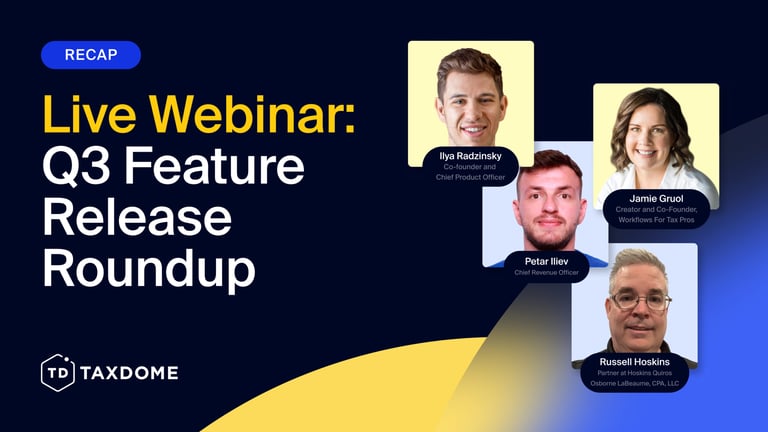 Webinar and Q&A: Q3 release roundup – latest features and enhancements for tax preparers, bookkeepers, and accounting professionals